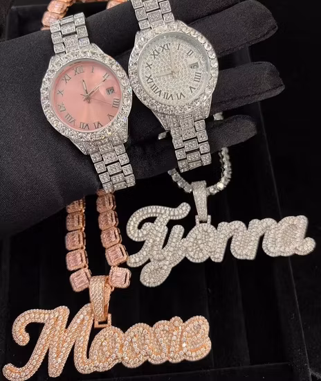 2021 Новые ювелирные изделия в стиле хип-хоп со стразами, кварцевые часы, римские часы из нержавеющей стали, 18-каратное золото, бриллиантовый ободок, элитные часы